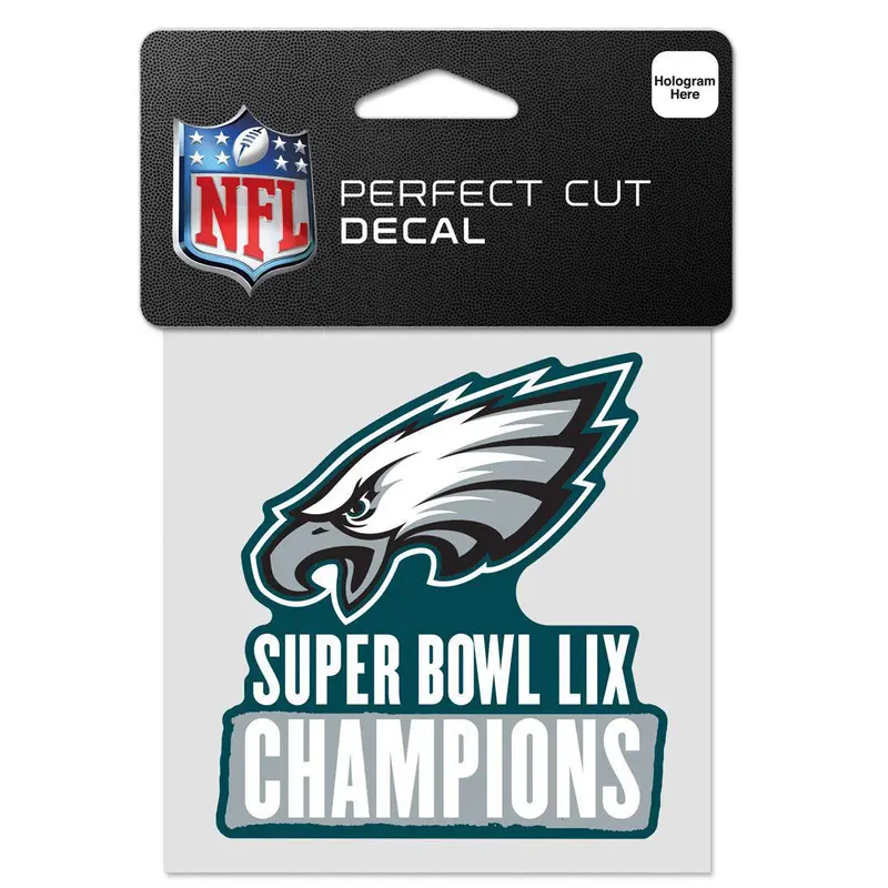 Decal:  Philadelphia Eagles - Super Bowl Champions - 4" x 4"