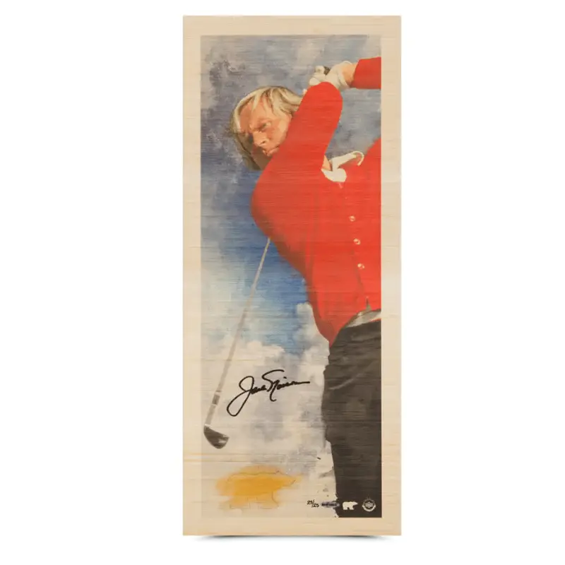Jack Nicklaus Autographed Fearless Bamboo Print