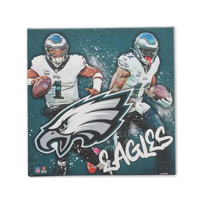 Wall Decor: Philadelphia Eagles  Jalen Hurts & A.J. Brown - Canvas
