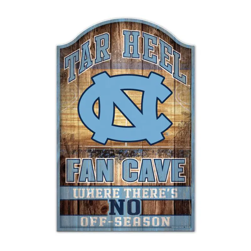 Wood Sign: UNC Tarheels Fan Cave