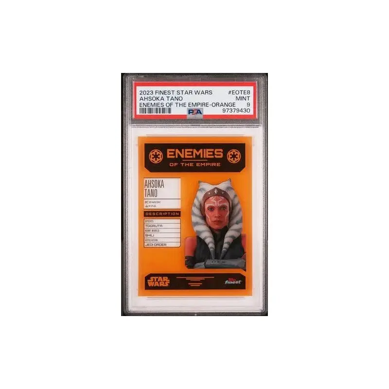 2023 Topps Finest Star Wars Enemies Of The Empire Ahsoka Tano Orange #EOTE8 PSA 9