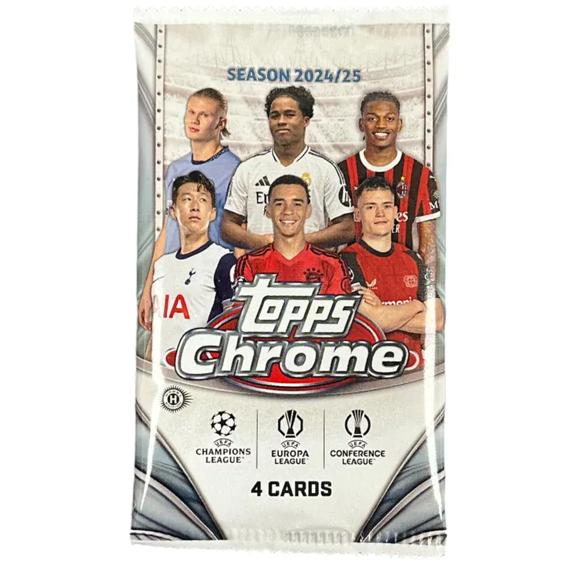 2024-25 Topps Chrome UEFA Club Competitions Soccer Hobby Pack
