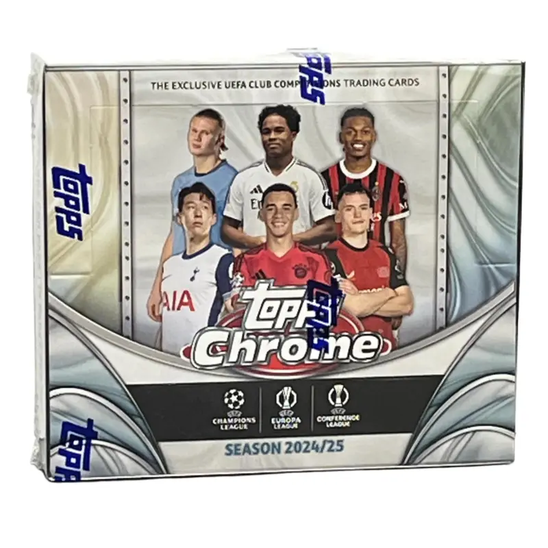 2024-25 Topps UEFA Club Competitions Chrome Soccer Jumbo Box