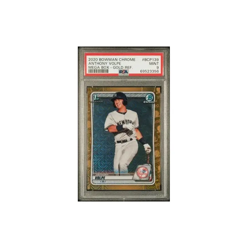 Anthony Volpe 2020 Bowman Chrome Mega Box Gold Ref. #BCP139 PSA 9