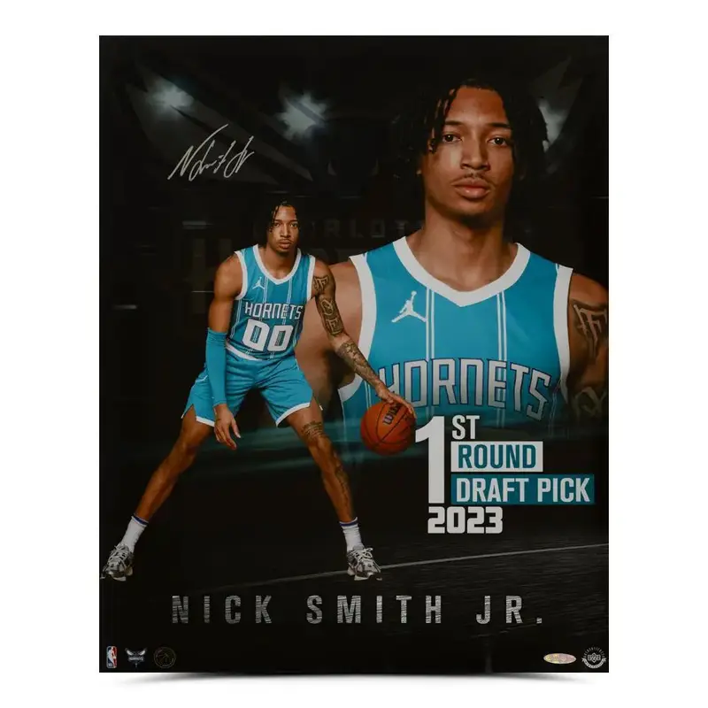 Autographed Framed Photo: Nick Smith Jr. - Charlotte Hornets