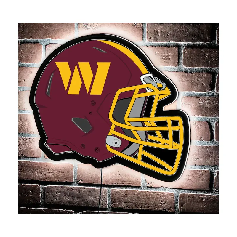 LED Wall Decor: Washington Commanders - Football Helmet