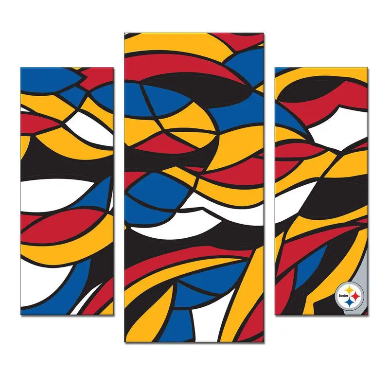 Wall Decor: Pittsburgh Steelers - Modern Wall Art 3pc