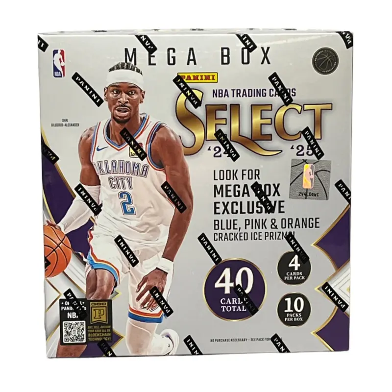 2024-25 Panini Select Basketball Mega Box (Cracked Ice Mix)