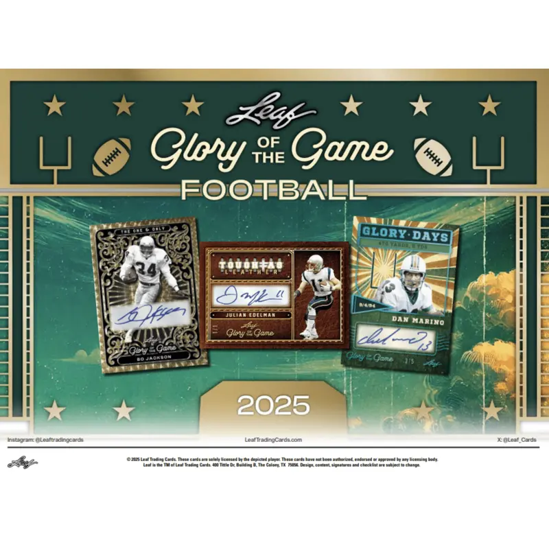 2025 Leaf Glory Of The Game Football Hobby Box