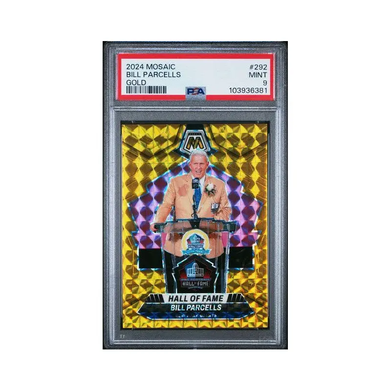 Bill Parcells 2024 Panini Mosaic Gold #292 PSA 9
