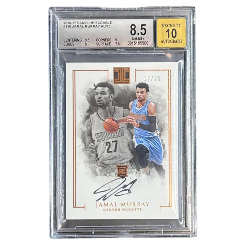 Jamal Murray 2016-17 Panini Impeccable #110 Beckett 8.5