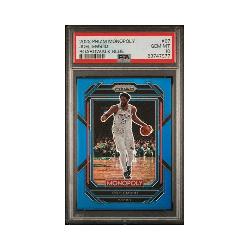 Joel Embiid  2022 Panini Prizm Monopoly Boardwalk Blue #67