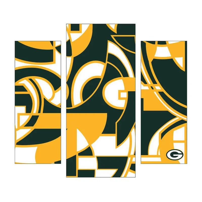 Wall Decor: Green Bay Packers - Modern Wall Art 3pc