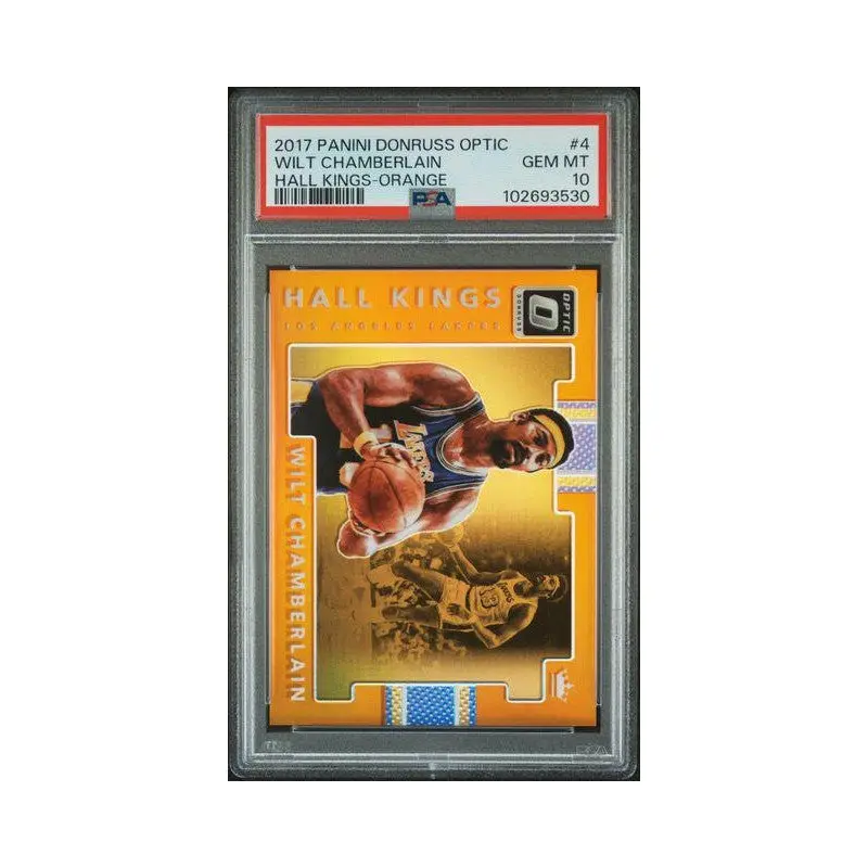 Wilt Chamberlain  2017 Donruss Optic Hall Kings Orange #4  PSA 10 Gem Mint