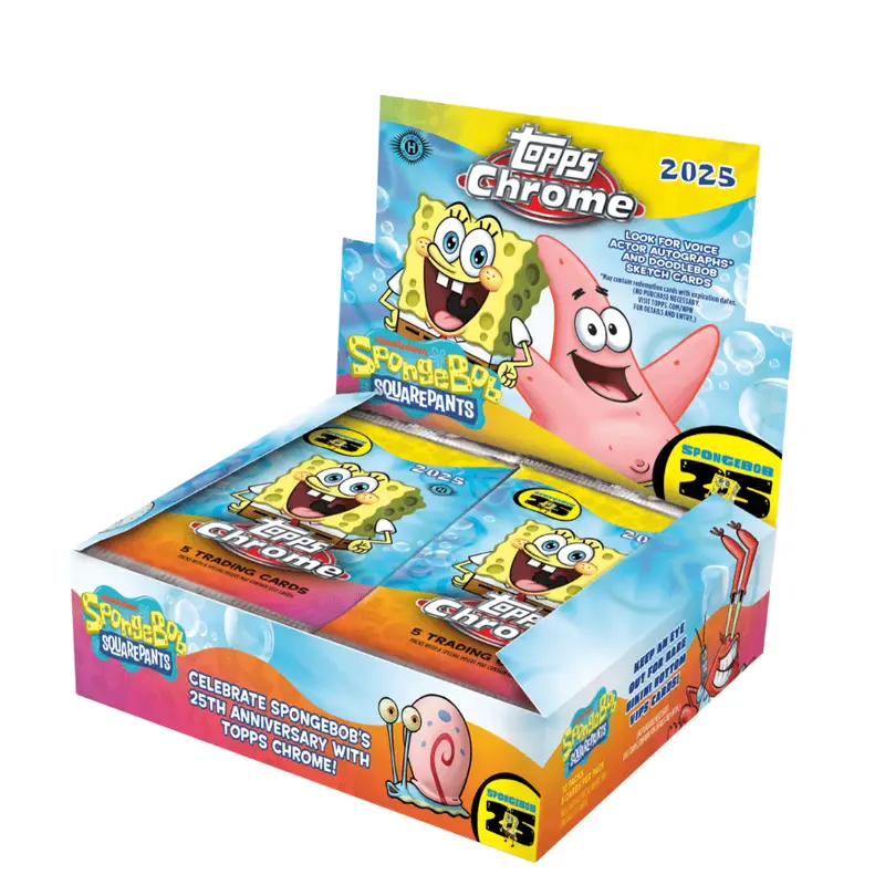 2025 Topps Chrome Spongebob Squarepants 25th Anniversary Hobby Box
