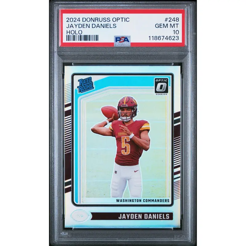 Jayden Daniels 2024 Donruss Optic Holo #248 PSA 10