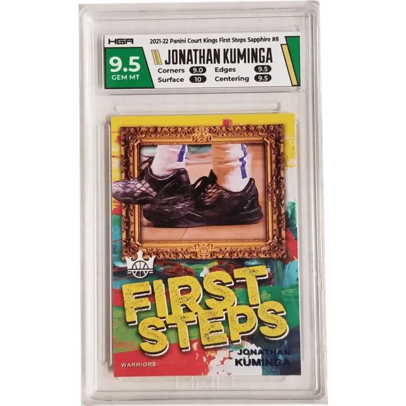 Jonathan Kuminga 2021-22 Panini Court Kings First Steps Sapphire #8 HGA 9.5