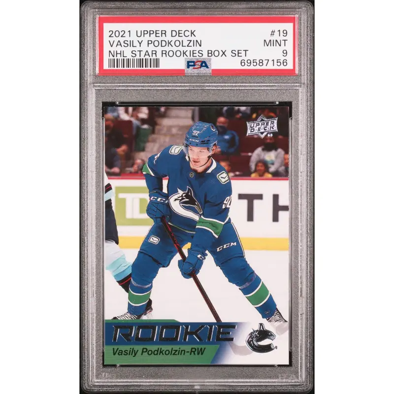 Vasily Podkolzin 2021 Upper Deck NHL Star Rookies Box Set #19 PSA 9