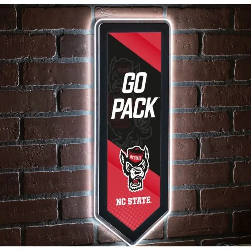 LED Wall Decor: North Carolina State - Pennant