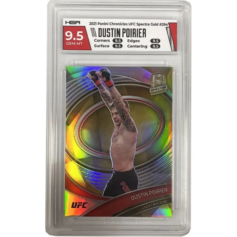 Dustin Poirier 2021 Panini Chronicles UFC Spectra Gold #294 HGA 9.5