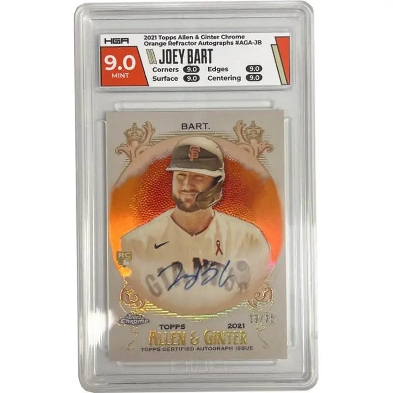 Joey Bart 2021 Topps Allen & Ginter Chrome Orange Refractor Autographs #AGA-JB HGA 9.0