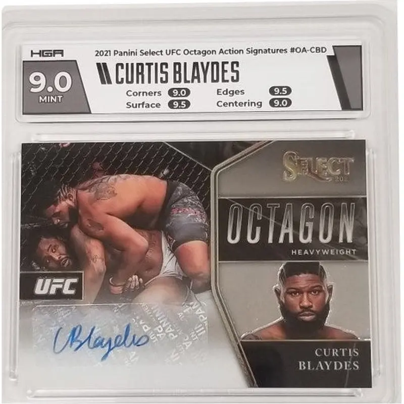 Curtis Blaydes 2021 Panini Select UFC Octagon Action Signatures #OA-CBD HGA 9.0