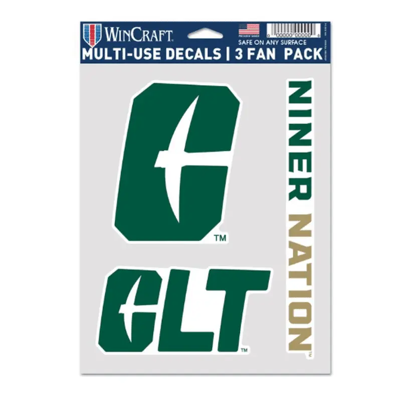 Decal: Charlotte Forty-Niners - 3 pack Multi-Use