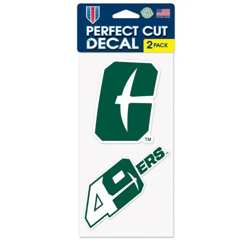 Decal: UNC Charlotte 49ers - 2 Pack 4"x4"