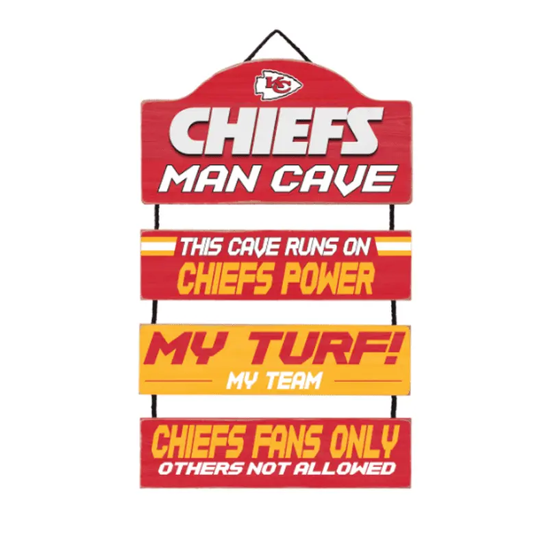 Hanging Sign: Kansas City Chiefs Man Cave
