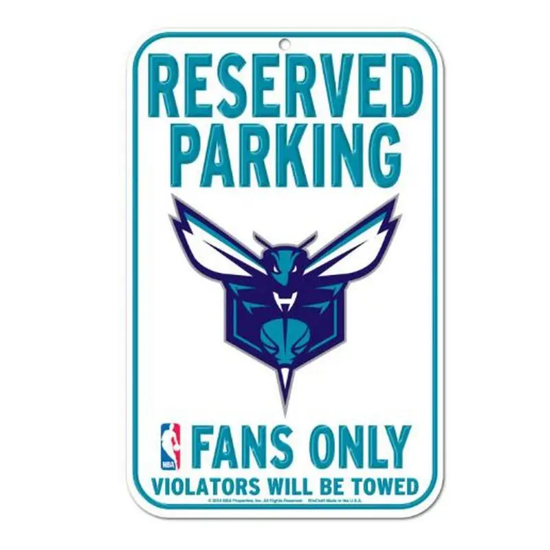 Parking Sign: Charlotte Hornets  - Reserved 11"x17"