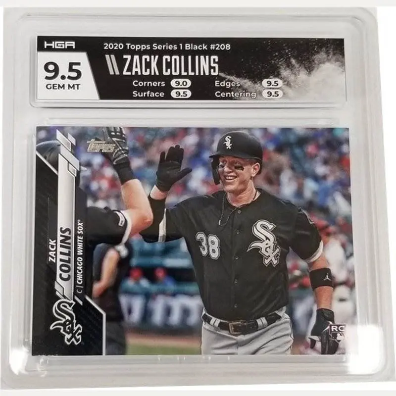 Zack Collins 2020 Topps Series 1 Black #208 HGA 9.5