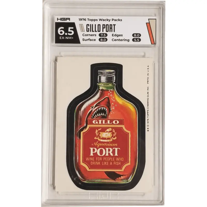 1976 Topps Wacky Packs - Gillo Port HGA 6.5