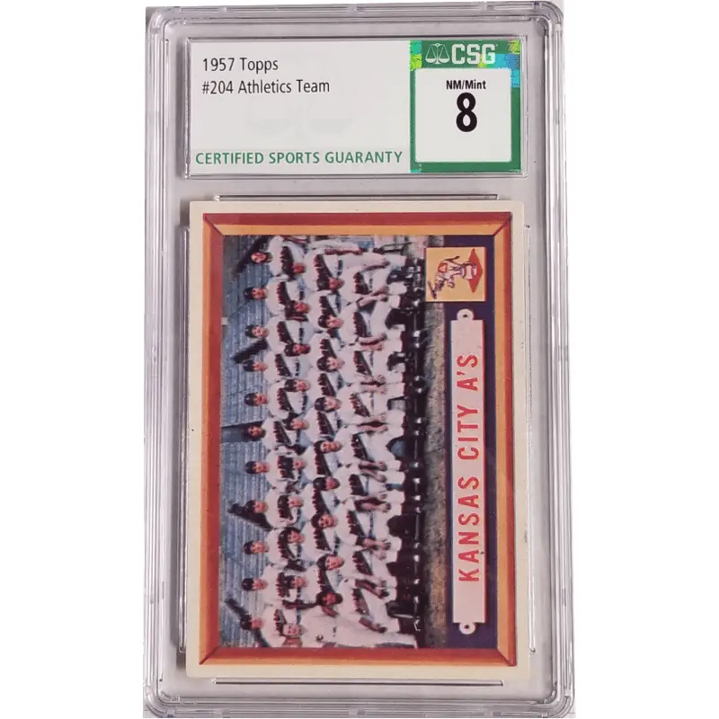 Athletics Team: 1957 Topps #204 CSG 8