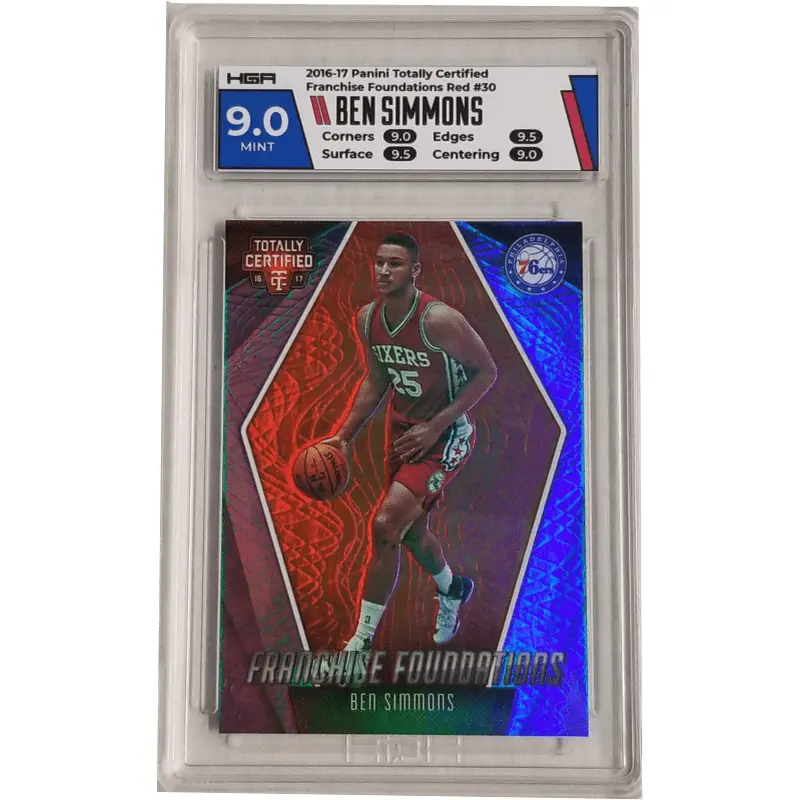 Ben Simmons: 2016-17 Panini Totally Certified Franchise Foundations Red #30 HGA 9.0