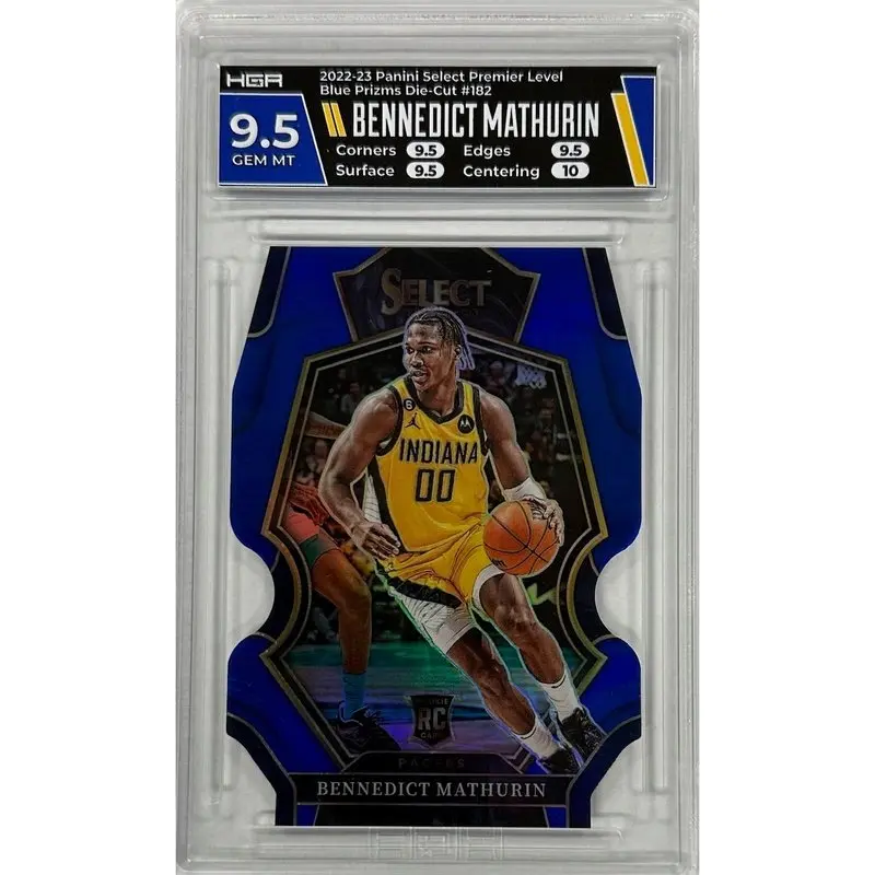 Bennedict Mathurin 2022-23 Panini Select Premier Level Blue Prizms #182 HGA 9.5