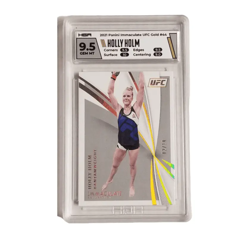Holly Holm: 2021 Panini Immaculate UFC Gold #44 HGA 9.5