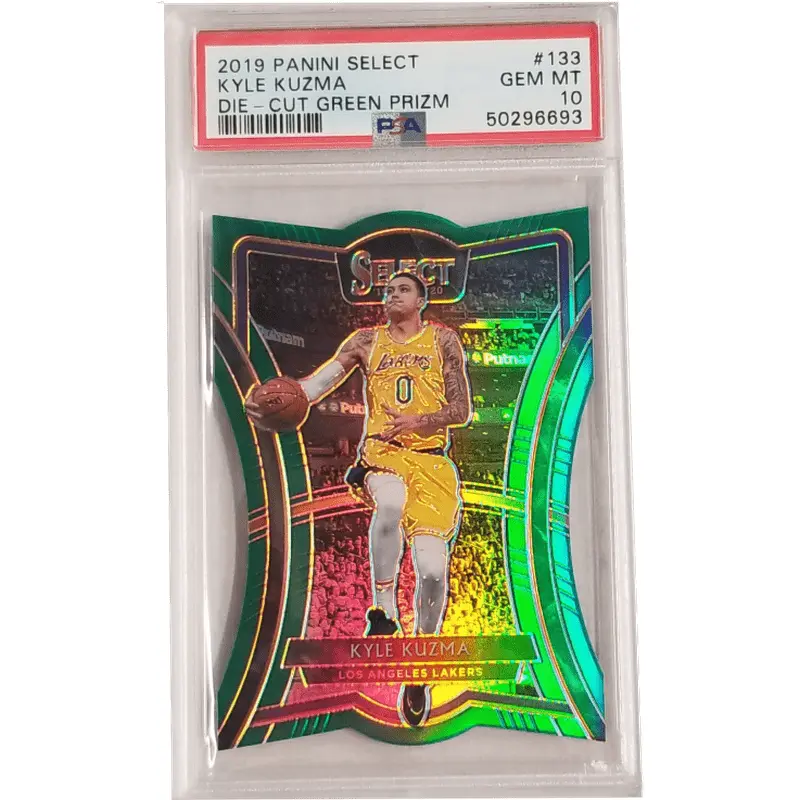 Kyle Kuzma 2019 Panini Select Die-Cut Green Prizm #133 PSA 10