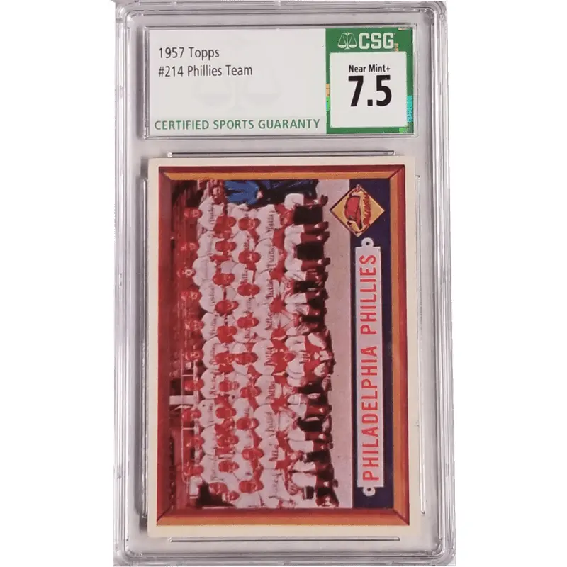 Phillies Team: 1957 Topps #214 CSG 7.5 (1020387041)