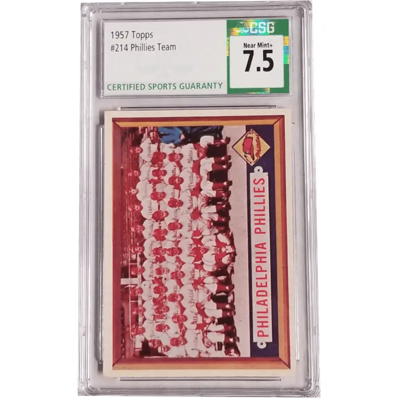 Phillies Team: 1957 Topps #214 CSG 7.5 (1020387042)