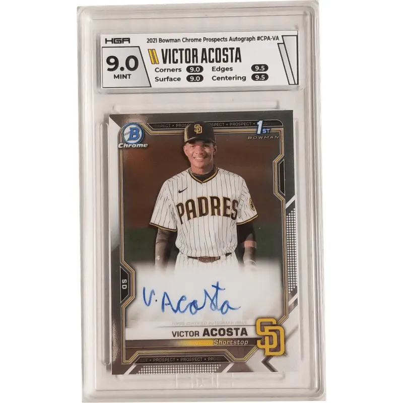 Victor Acosta 2021 Bowman Chrome Prospects Autograph #CPA-VA HGA 9.0