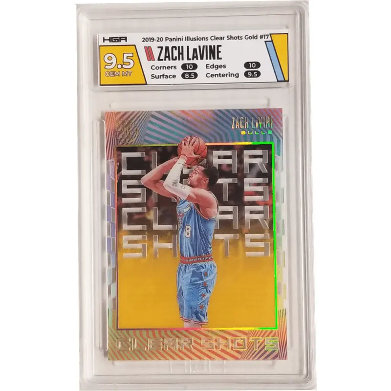 Zach LaVine 2019-20 Panini Illusions Clear Shots Gold #17 HGA 9.5