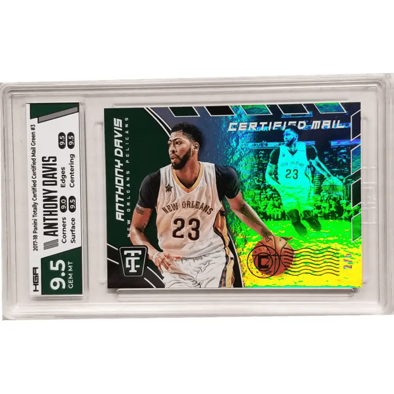 Anthony Davis 2017-18 Panini Totally Certified- Certified Mail Green #3 HGA 9.5