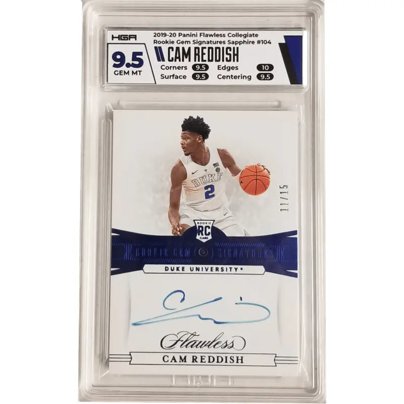 Cam Reddish 2019-20 Panini Flawless Collegiate Rookie Gem Signature Sapphire #104 HGA 9.5