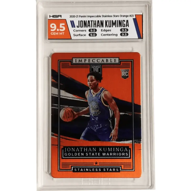 Jonathan Kuminga 2020-21 Panini Impeccable Stainless Stars Orange #23 HGA 9.5