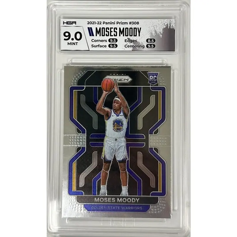 Moses Moody 2021-22 Panini Prizm #308, HGA 9.0