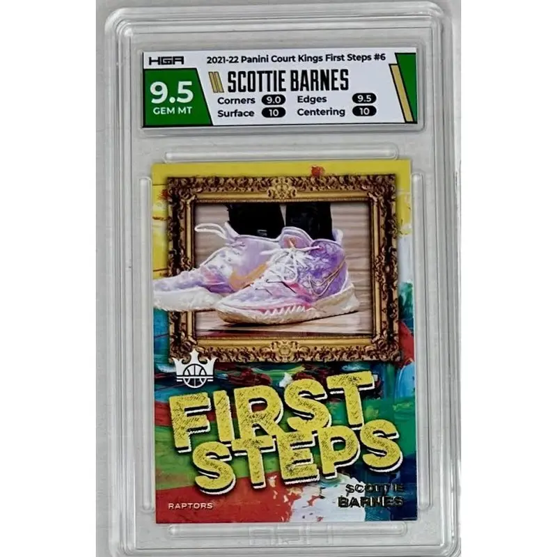 Scottie Barnes 2021-22 Panini Court Kings First Steps #6, HGA: 9.5