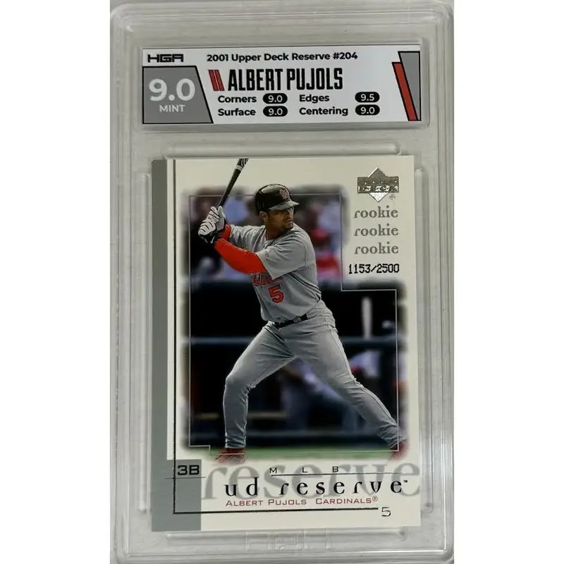 Albert Pujols: 2001 Upper Deck Reserve #204 HGA 9.0