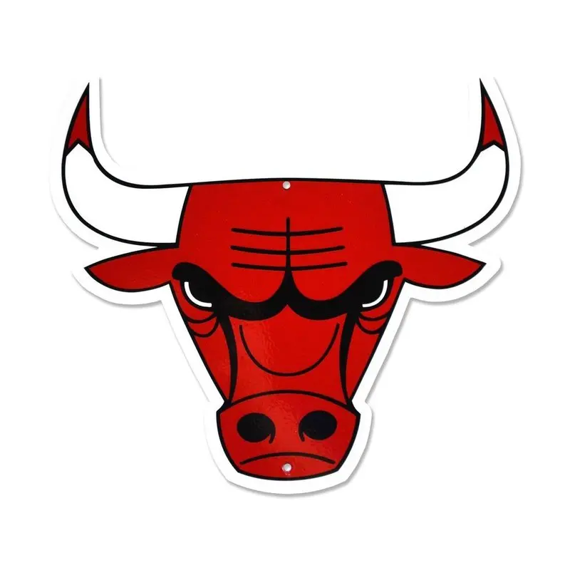 Chicago Bulls STEEL 12 Inch NBA Logo Sign