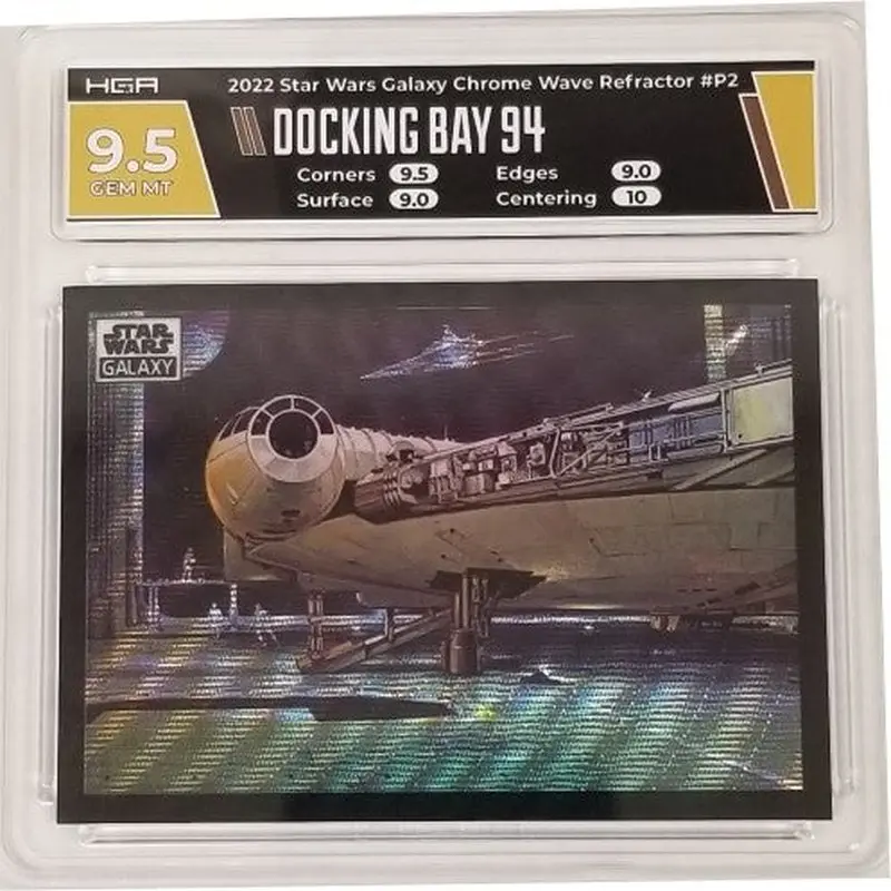 Docking Bay 94: 2022 Star Wars Galaxy Chrome Wave Refractor #P2 HGA 9.5