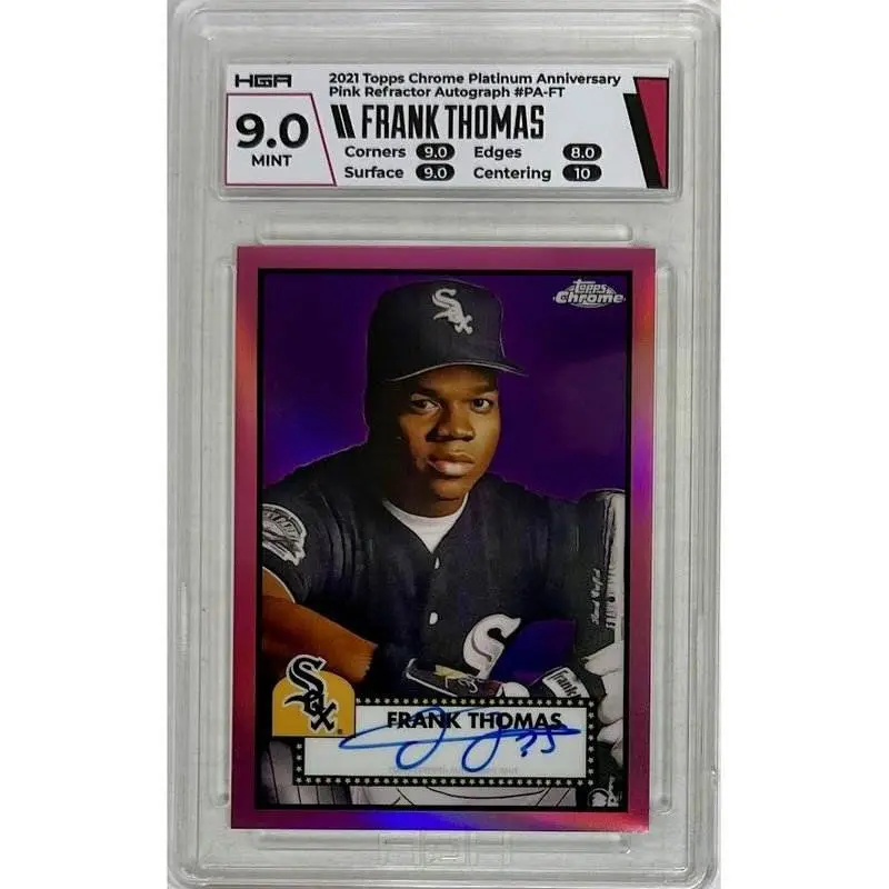 Frank Thomas: Topps Chrome Platinum Anniversary Pink Refractor Autograph #PA-FT HGA 9.0